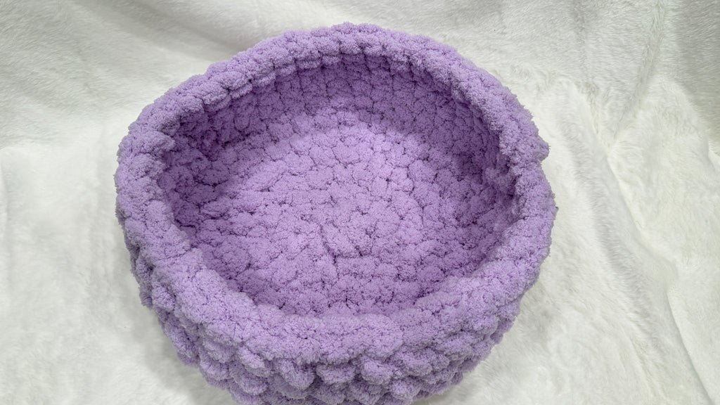 Amethyst Shadow Set — Handmade Plush Pet Bed & Matching Pet Mat