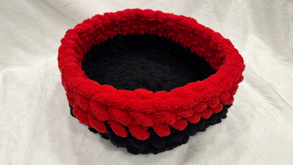 Garnet Onyx Set — Handmade Plush Pet Bed & Matching Pet Mat