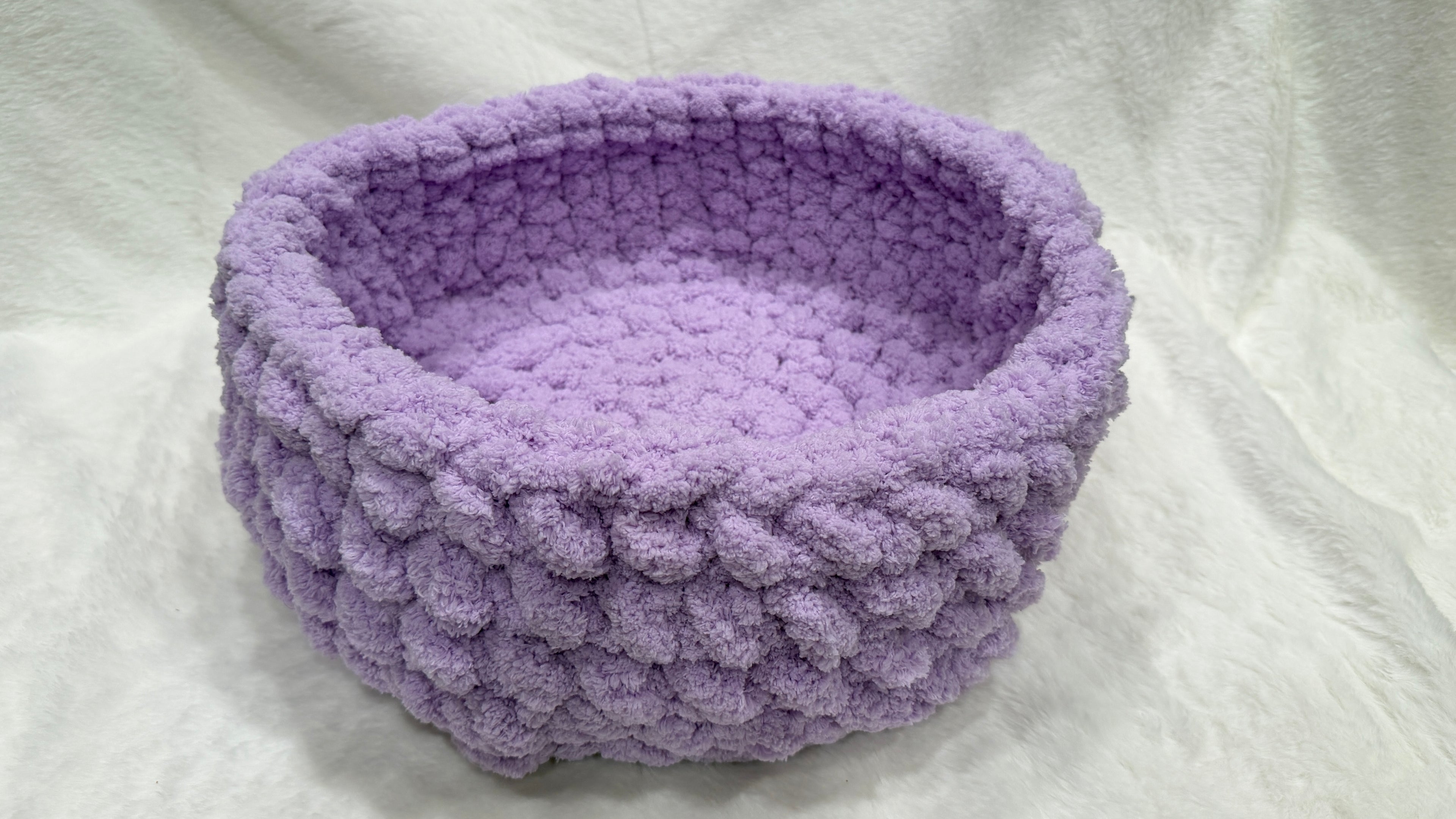 Amethyst Shadow Set — Handmade Plush Pet Bed & Matching Pet Mat