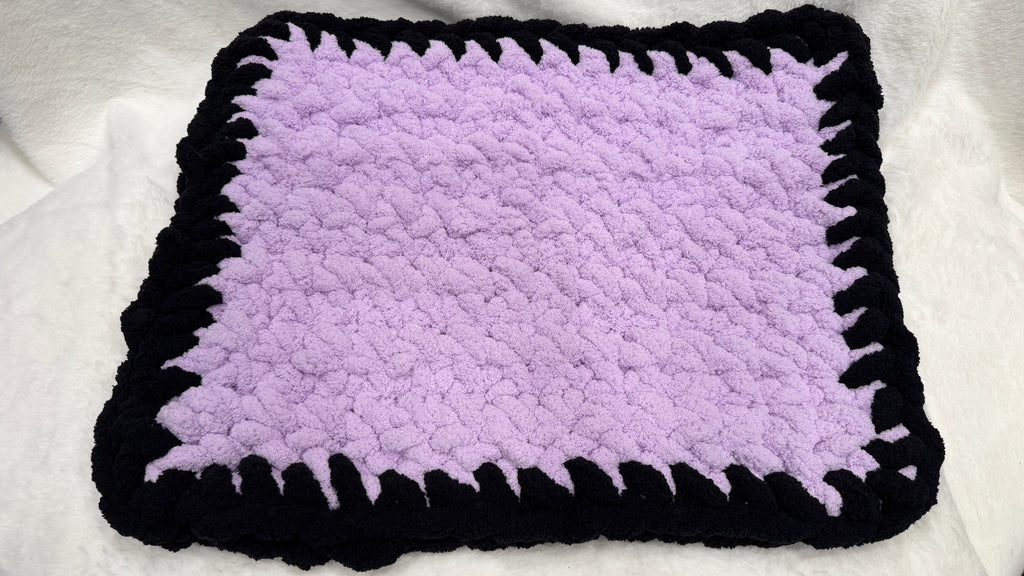 Amethyst Shadow Set — Handmade Plush Pet Bed & Matching Pet Mat