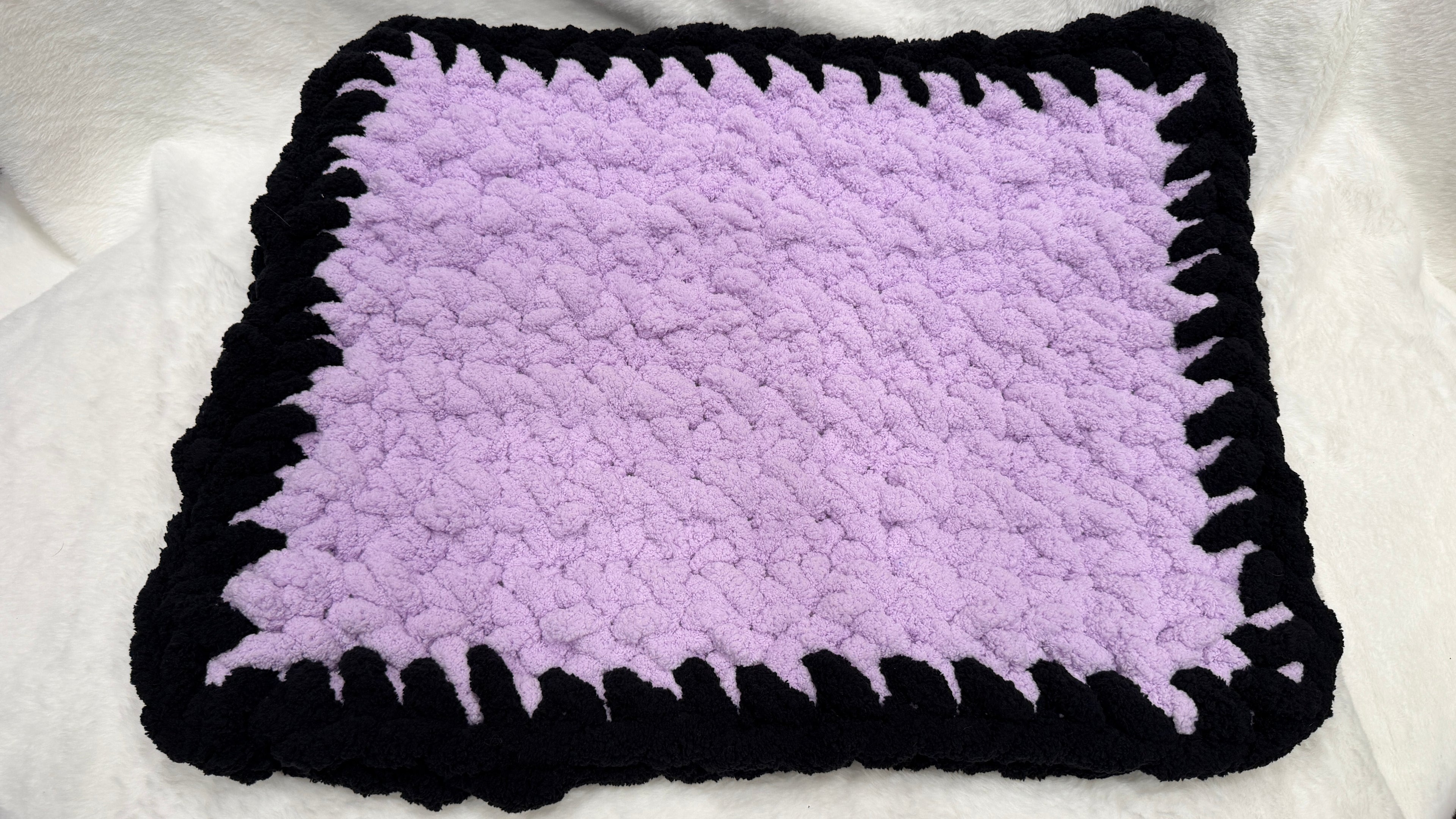 Amethyst Shadow Set — Handmade Plush Pet Bed & Matching Pet Mat