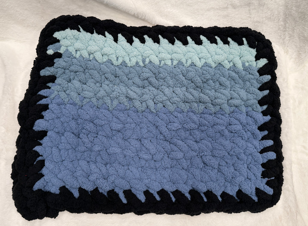 Amazonite Set — Handmade Plush Pet Bed & Matching Pet Mat