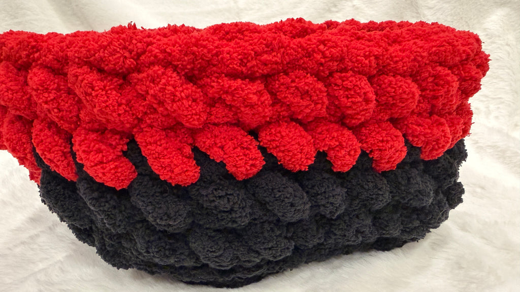 Garnet Onyx Set — Handmade Plush Pet Bed & Matching Pet Mat