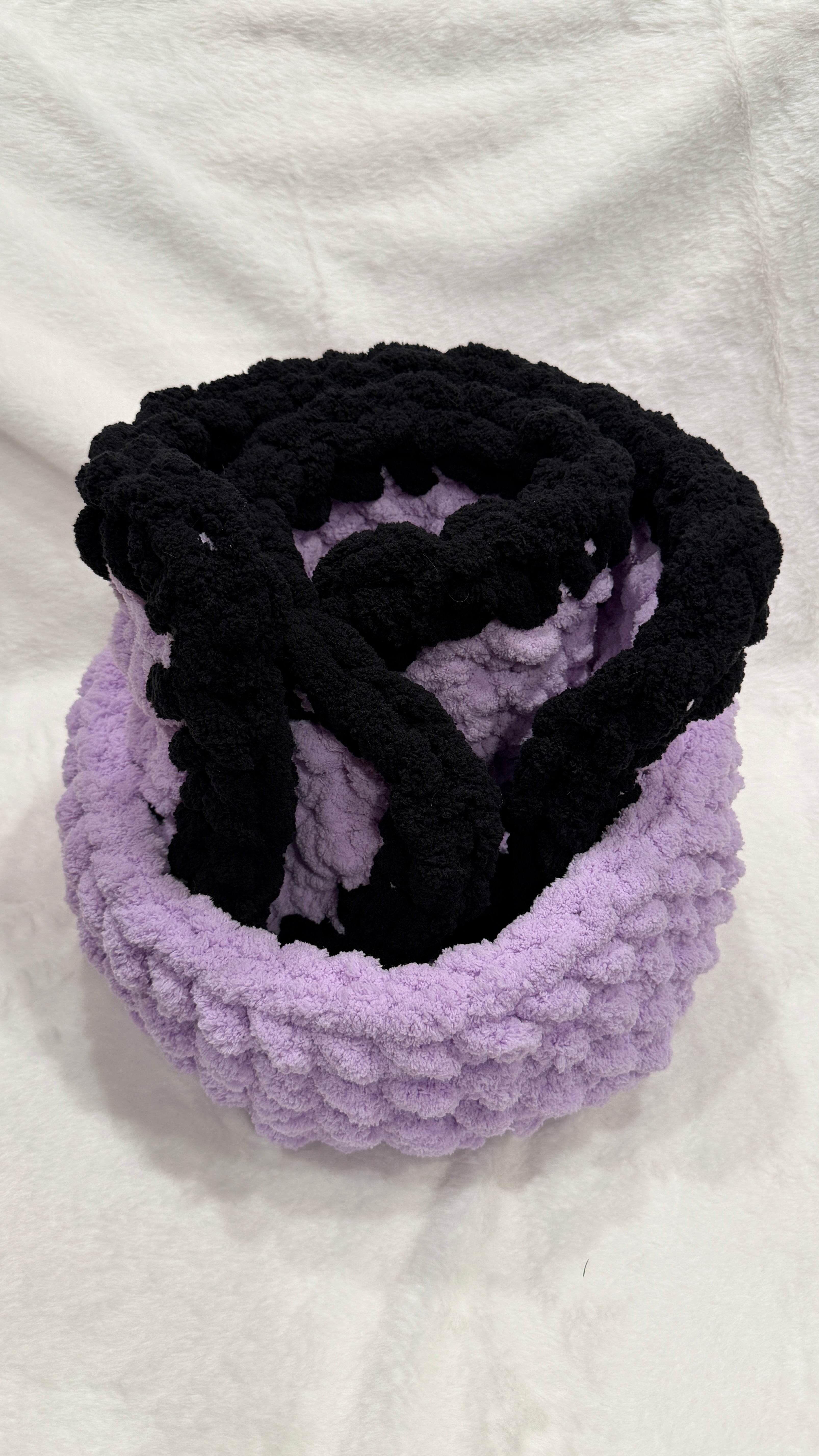 Amethyst Shadow Set — Handmade Plush Pet Bed & Matching Pet Mat