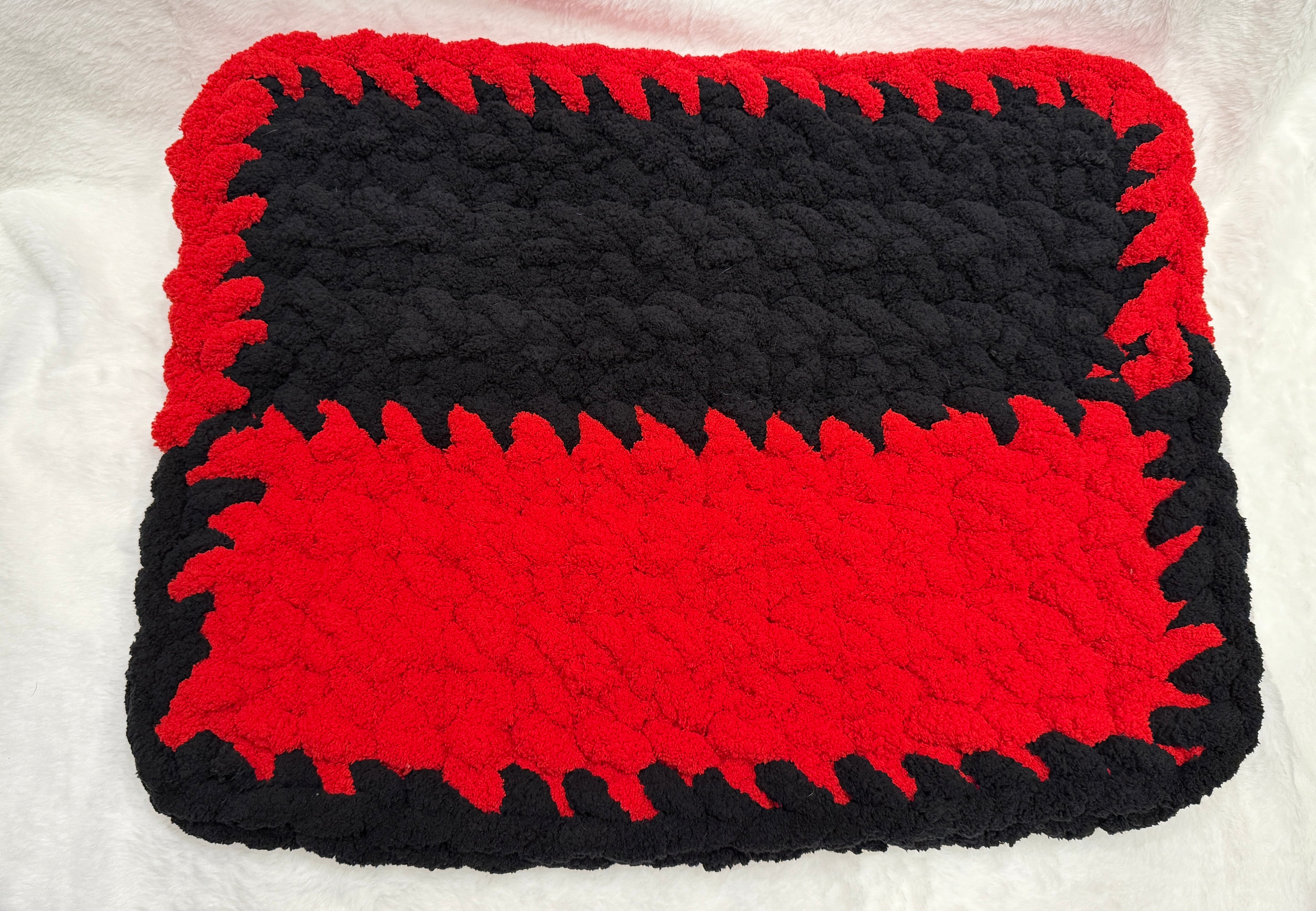 Garnet Onyx Set — Handmade Plush Pet Bed & Matching Pet Mat