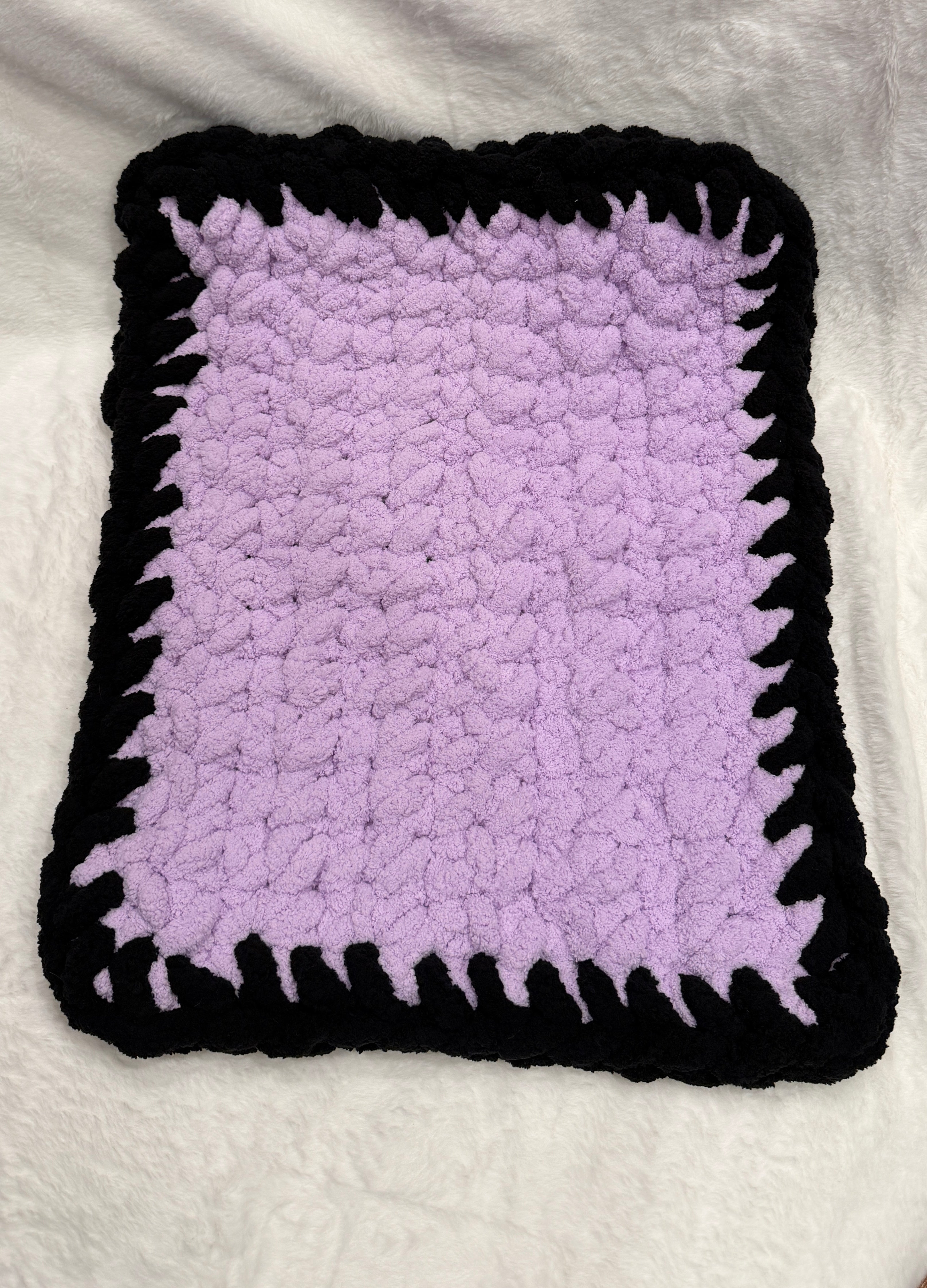 Amethyst Shadow Set — Handmade Plush Pet Bed & Matching Pet Mat